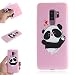 Produktbild Ostop Hülle für Samsung Galaxy S9 Plus,Weich Silikon TPU Ultra Dünn Slim Handyhülle Bunt Muster Matt Rückseite Abdeckung Durchsichtig Flexibel Stoßstange Stoßfest Schutzhülle,Rosa Herz Panda