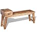 Produktbild Festnight Holzbank Sitzbank Bank aus Mango-Massivholz mit Schublade Multifunktionsbank 120 x 36 x 60 cm