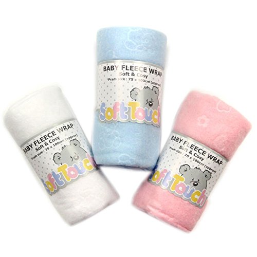 Baby embossed fleece wrap (Blue)