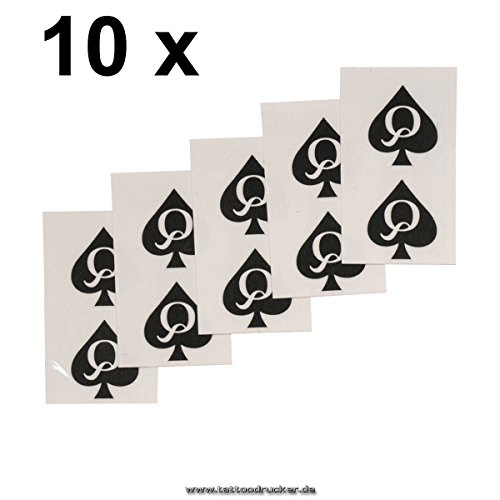10 Queen of Spades mini Tattoo - QoS black tattoo for Hotwife - BBC lovers (10)