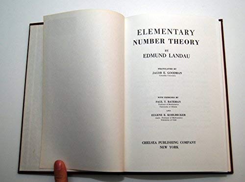 Elementary Number Theory livre