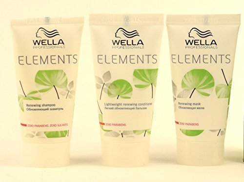 WELLA ELEMENTS RENEWING SHAMPOO + CONDITIONER + MASK 30ML TRAVEL SIZE