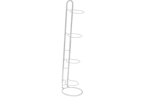 rockible Muti-Layer Basketball Holder Vertical Ball Rack Iron Volleyball Stand Holder Basketball Storage Rack Football Display Stand Basketball Organizer Shelf