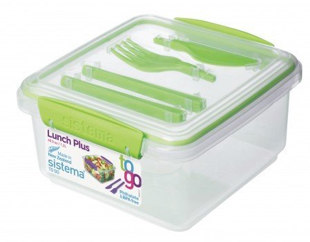 Preisvergleich Produktbild Salatbehälter, Aufbewahrungsbox für Lebensmittel 1.2 L (grün)
