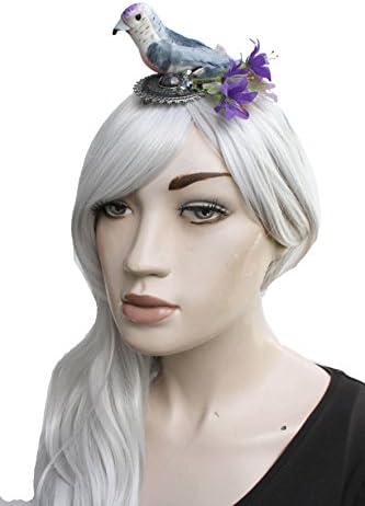 Purple Parrot Tropical Hair Flower Hair Clip Bridal Races Tiki Beach Festival Facinator