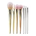 VALUE MAKERS 7PCS Metal Makeup Brushes - Beauty Cosmetics Tools - Professional Make up Brushes Kit - Luxury Makeup Brush Set - Makeup Brush Set - Face Powder Foundation Blusher Eyeshadow Contour Eyeliner Brush + Makeup Brush Pouch