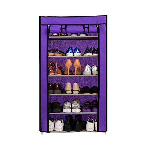 Acecoree 6 Schicht Staubdichtes Schuhablage Schuhregal Schuhschrank mit Seitentaschen Kunststoffregal 59 x 30 x 108 für ca. 18 Paar Schuhe Acecoree 6 Schicht Staubdichtes Schuhablage Schuhregal Schuhschrank mit Seitentaschen Kunststoffregal 59 x 30 x 108 für ca. 18 Paar Schuhe