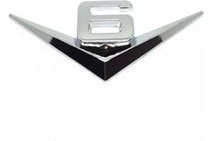 HIGGER 1 Stücke 3D Auto Logo Emblem V6 Metall Aufkleber Abzeichen Karosserie Aufkleber Für Auto