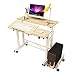 Produktbild Ybaymy 60*80cm Folding Adjustable Computer Table Desk PC Workstation with Wheels--Weiß Ahorn