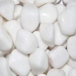 Maalavya Double Polished Pebbles, White, 10 kg