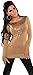 Enzoria Women's Pencil Plain Long Sleeve Dress -  Brown - Caramel - One size