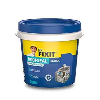 DR. FIXIT Roofseal Top Coat, 4 Litre, Waterproofing solution for homes, terraces, roofs