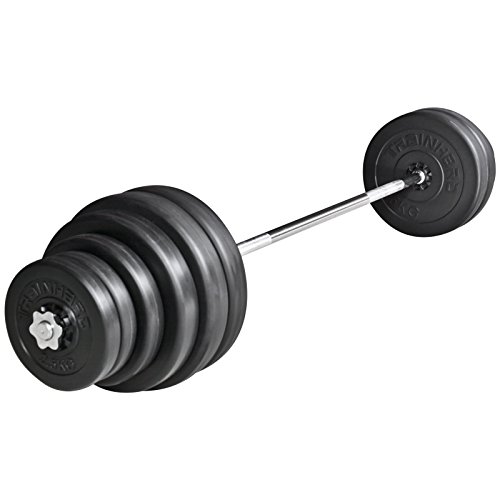 TrainHard 110 KG Langhantel Hantelset aus 1,75m Hantelstange (10kg) & Hantelscheiben Gewichten 100kg