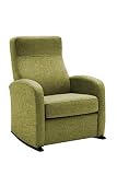 Fabricado en España HOGAR TAPIZADO Butaca sillón Balancín Bob (Ideal para Lactancia) Tapizado en Microfibra Water Repellent Medidas: 74 x 72 x 100 (Pistacho)