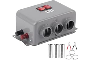 ‎QIILU 12V Auto Heizlüfter Autoheizung 3-Loch 600W-800W 80-100℃ Winterschnelle Heizung Wärmer Frost Entfernen Abtau-Defoggers Geräuscharm Winterartikel Winter Defroster Demister Windschutzscheiben