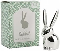 CGB Giftware Silver Rabbit Ring Holder (One Size) (Silver)