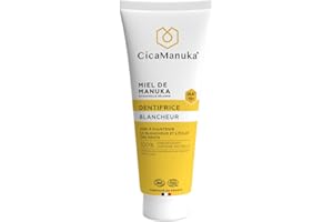 CicaManuka - Dentifrice blancheur au miel de Manuka IAA15+ Maintient l'éclat des dents Certifié Bio 75ml
