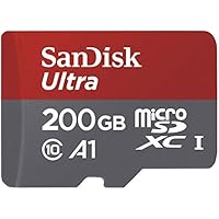 SanDisk Ultra 200GB microSDXC Speicherkarte + Adapter bis zu 100 MB/Sek., Class 10, U1, A1