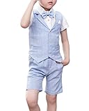 Incluido en este listado: 1* Chaleco con 2 bolsillos de ojal. 1* Camisa de vestir de manga corta. 1* Pantalones cortos . 1* Corbata a juego.