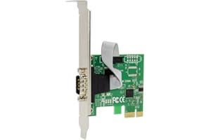 dynattenik 1-Port PCI Express (PCIe) RS232 Serial Host Controller Adapter Card - PCIe to Serial DB9 - Standard/Low Profile Brackets