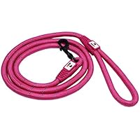 [Gesponsert]Bequem zu tragende, strapazierfähige und stoßdämpfende Hundeleine in Kletterseil-Optik, mit bequemem Griff aus weicher Handschlaufe. Ideal, um mit Ihrem Haustier zu spazieren, joggen, wandern oder zu trainieren. Mit Sicherheitsnaht, ideal für kleine, mittelgroße und große Rassen (Länge 183 cm) (Rosa)