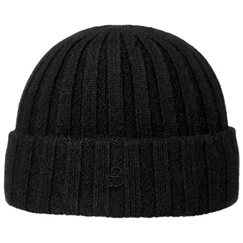 Stetson Berretto in Cachemire Surth Donna/Uomo - Beanie Lavorato a Maglia con Risvolto Autunno/Inverno - Taglia Unica Nero
