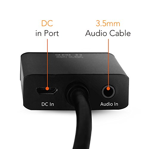 APEMAN VGA auf HDMI Konverter Adapter VGA zu HDMI mit Audio-Übertragung 1080P HDTV und USB-Kabel für Stromversorgung unterstützt für TV, Computer, Projektor, Laptop, DVD, AV - 6