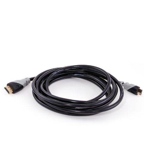 10m (Meter) CSL – Mini HDMI Kabel 1.4a / 2.0 (High Speed) mit ECHT 3D & Ethernet Unterstützung | geeignet für Full HD / Ultra HD / HD Ready / 3D | 1080p / 2160p / 4k - 2