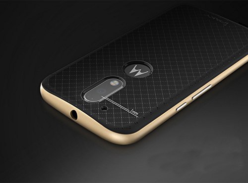 Motorola Moto G4   G4 Plus Funda  Ipaky Protecci  n interna TPU Flexible  Ultra Resistente  Marco Exterior R  gido PC efecto Metal  Anti Golpes  Carcasa H  brida Bumper Moto G4   G4 Plus - Gris 
