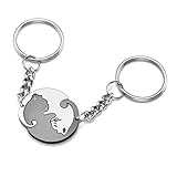 ☀Design-Konzept: Yin Yang stammen aus taoistischen Kultur von China. Das Muster bedeutet, dass die beiden Seiten integriert und nicht trennbar sind. Ein Vintage Klassisch und Einzigartigkeit Schlüsselanhänger.