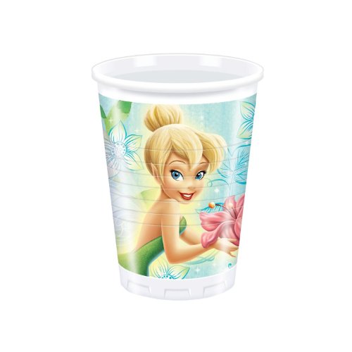 101-teiliges * Tinkerbell Flowers * PARTY SET für Kindergeburtstag mit 6-10 Kinder: Teller, Becher, Servietten, Partytüten, Einladungskarten, Tischdecke, Luftballons, Luftschlangen u.v.m. // Geburtstag Party Kinderparty Kinderfest Kinder Fete Fee Elfe Prinzessin Disney - 3