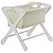 Cariboo Classic Crib Bassinet Set, White, with Natural Fabric