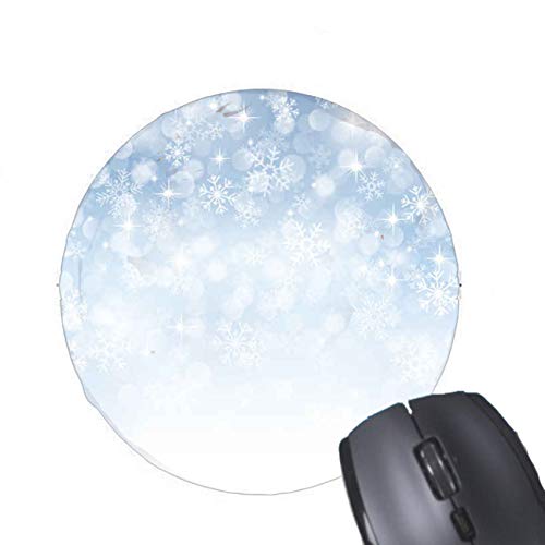 Preisvergleich Produktbild Winter-Schneeflocke-Muster gedruckt Runde Mauspad