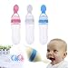 Cute Baby Infant Squeeze Feeder BPA Free Silicone Feeding Bottle Squeeze Spoon Food Supplement Rice Cereal Bottle Best Gift Pink