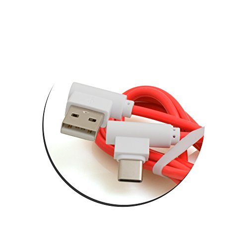SYSTEM-S USB 3.1 Typ C 90° gewinkelt Winkelstecker zu USB 2.0 A Datenkabel Ladekabel Adapter Kabel 89 cm in Rot - 5