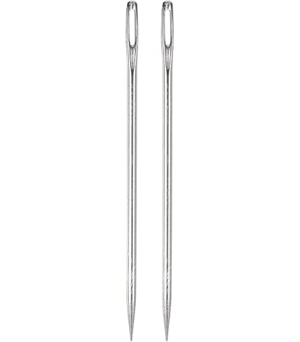 Uxcell Ago Grosso Da Tappezzeria 15,2 Cm – Acciaio Inox Con Occhio Grande Per Cucito A Mano, Tappezzeria, Ricamo E Trapuntatura