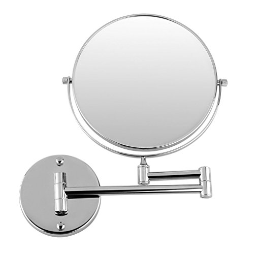 Chrome round 8" wall mirror vanity mirror cosmetic mirror double-sided 7X magnifying mirror