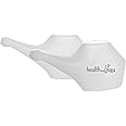 HealthAndYoga® QwikFlo Plastic Neti Pot (White-200 ml)- Clears blocked nose & sinuses- Saline Nasal Wash Yoga Detox- For Common Cold & Headaches- Economical, Lightweight, Travel Accessory