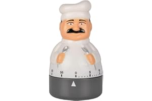 Nine-Rong Temporizador de Cocina, Temporizador de Cuenta atrás, Temporizador mecánico, Temporizador de 60 Minutos, Reloj Despertador con Forma de Cocina, Apto para niños y Ancianos, Uso para cocinar