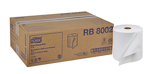 Tork Universal RB8002 Hardwound Paper Roll Towel, 1-Ply, 7.87" Width x 800' Length, White (Case of 6 Rolls, 800 per Roll, 4,800 Feet)