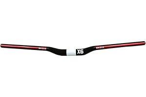 BIKECO Manillar de bicicleta de fibra de carbono Manillar de ciclismo Bicicleta de montaña MTB Carretillas rectas/verticales ligeras (31.8 * 700 mm) (Red Riser)