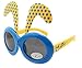 Detachable Black Dot Rabbit Ear Ultraviolet-Proof Baby Sunglasses-Blue Frame