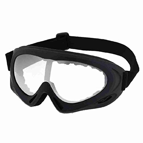Move&Moving(TM) Men Black Full Rimmed Elastic Strap Colored Lens Motorcycle Sunglasses Eyewear