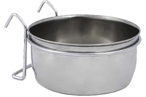 Nobby Gamelle avec Crochet en INOX pour Oiseau 10 cm