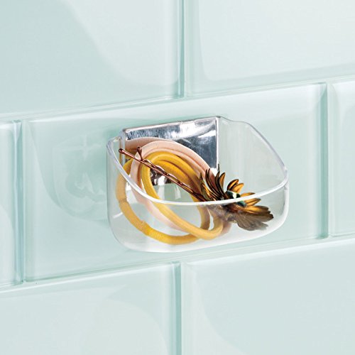 mDesign AFFIXX Kosmetik Organizer – praktische, stabile Aufbewahrungsbox für Kosmetikartikel und Accessoires – Schminkaufbewahrung leicht gemacht – transparent / glänzend - 4