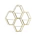Produktbild Black Velvet Studio Regal Hexagon 4, Glas und Messing, Color transparent und Gold, 26x26x5 cm.