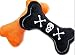 Produktbild Purplerain Halloween-Schädel-Knochen-geformtes Haustier-Plüsch-Kissen-Spielzeug für Hundekatze kaut interaktives (Schwarzes)
