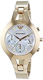 Emporio Armani Damen-Armbanduhr XS Chiara Chrono Chronograph Quarz Edelstahl beschichtet AR7390