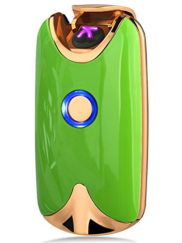 Preisvergleich Produktbild ONENICE Elektronische Zigarettenanzünder Wiederaufladbare Flammenlose Zigarettenanzünder Windproof Mini-Tasche Zündung Feuerzeug Kein Gas mit USB-Ladekabel für Weihnachten Geburtstagsgeschenk usw