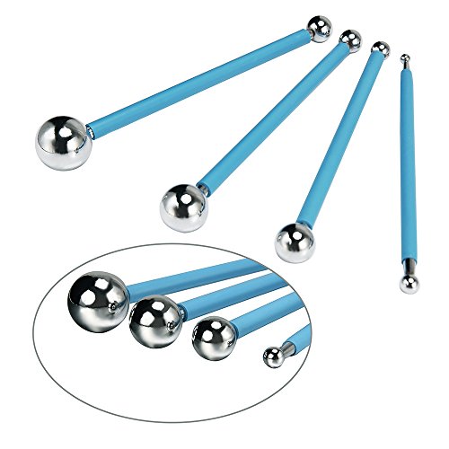 Outus Metallkugel Stylus Clay Ceramics Töpferei Bildhauerei Modellierung Werkzeug Set - 5